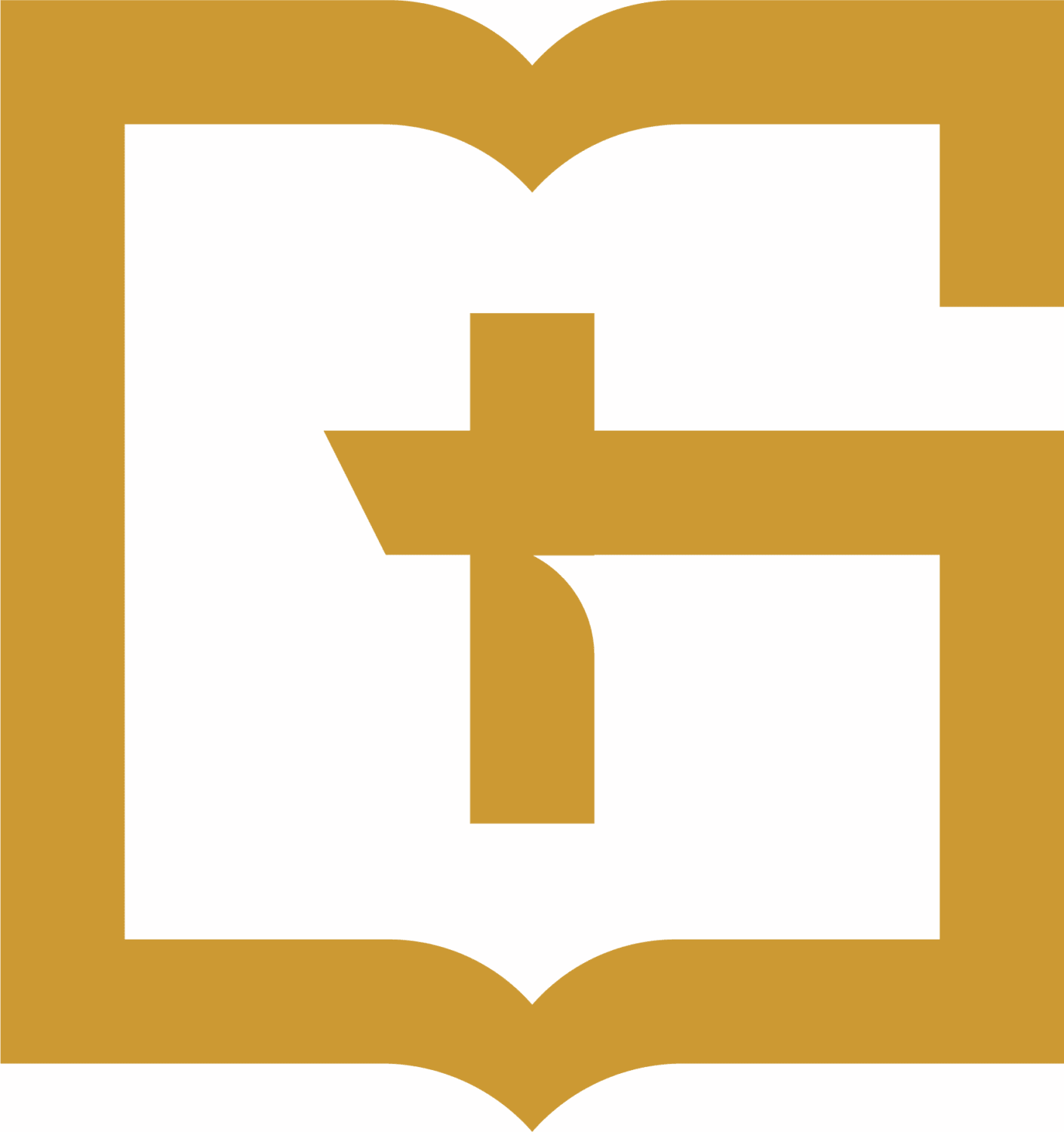GraceWay Bible Church logo featuring an open book and a cross, representing faith and community engagement.